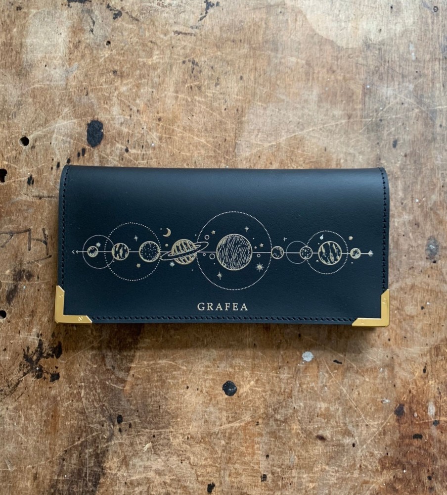 Women Grafea Wallets | Gold Planets Wallet