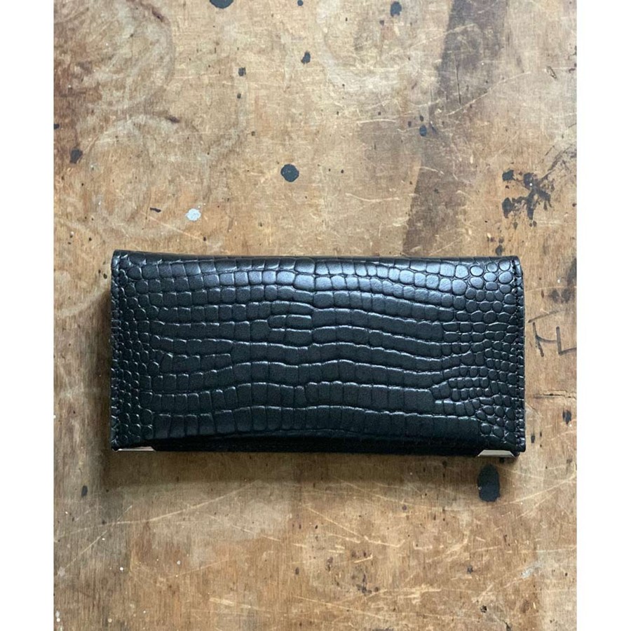 Women Grafea Wallets | Black Croc Wallet