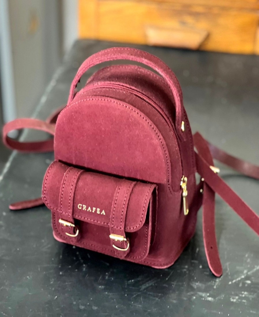 Women Grafea Peggy Backpack | Peggy Suede Mulberry