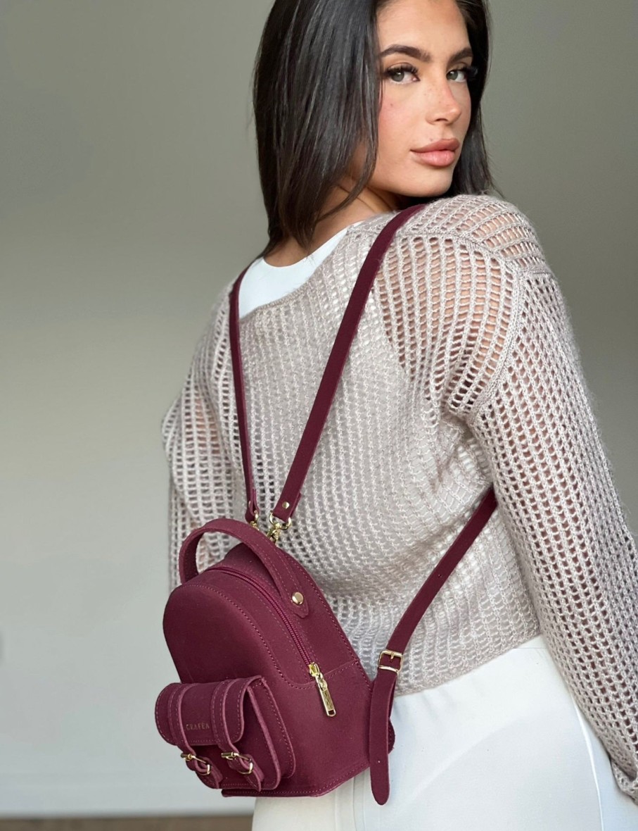 Women Grafea Peggy Backpack | Peggy Suede Mulberry