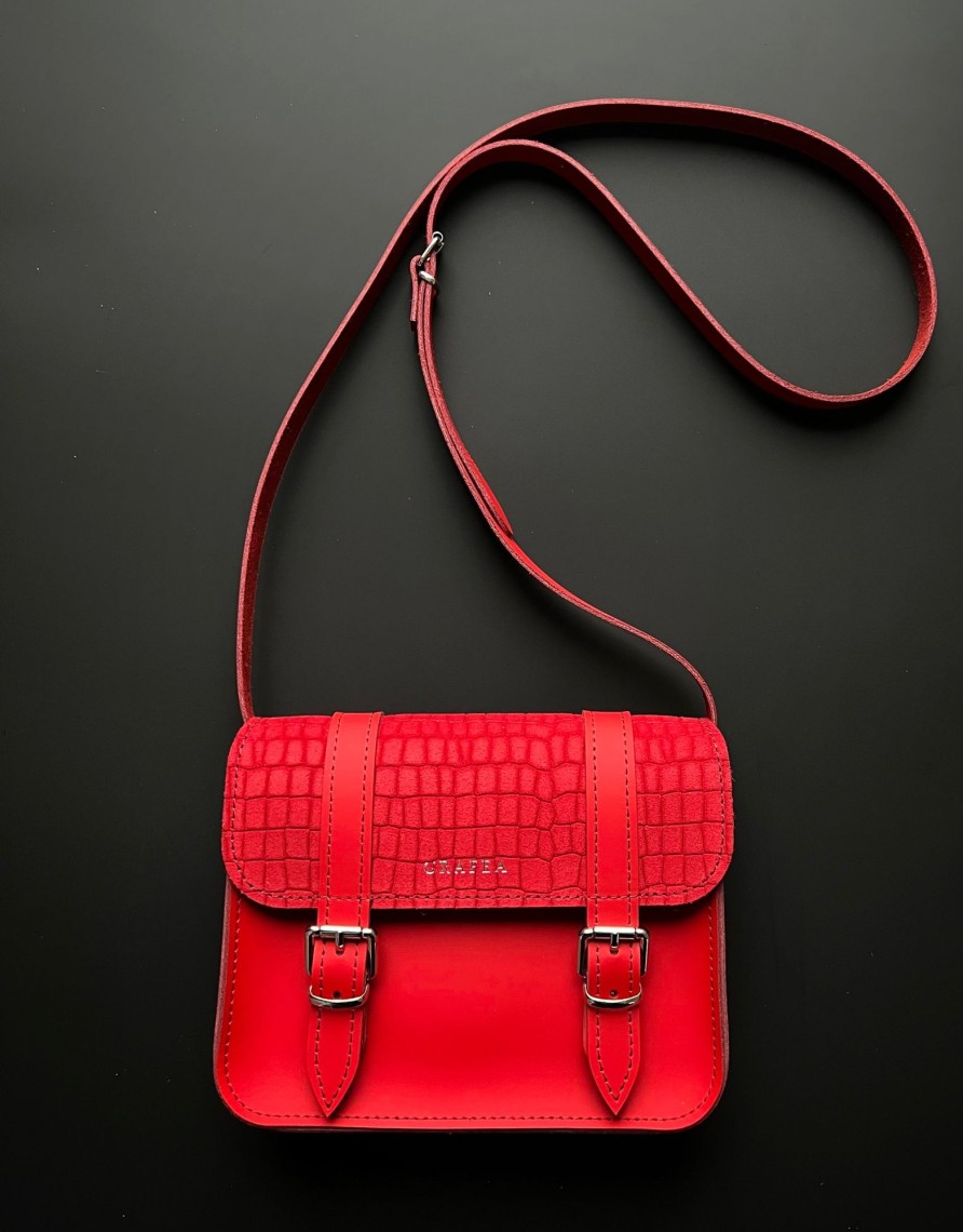 Women Grafea Mini Satchel | Mini Satchel Suede Red