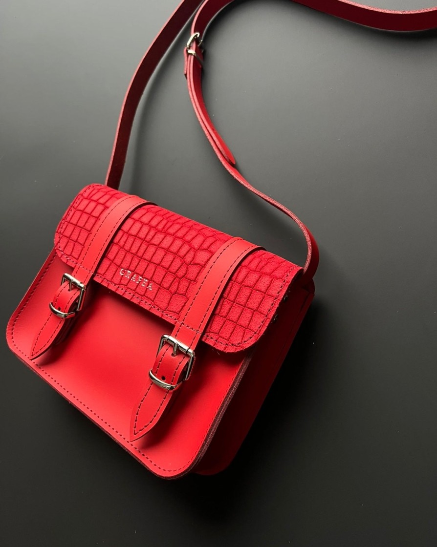 Women Grafea Mini Satchel | Mini Satchel Suede Red