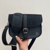 Women Grafea Saddle Bag | Cross Body Suede Black