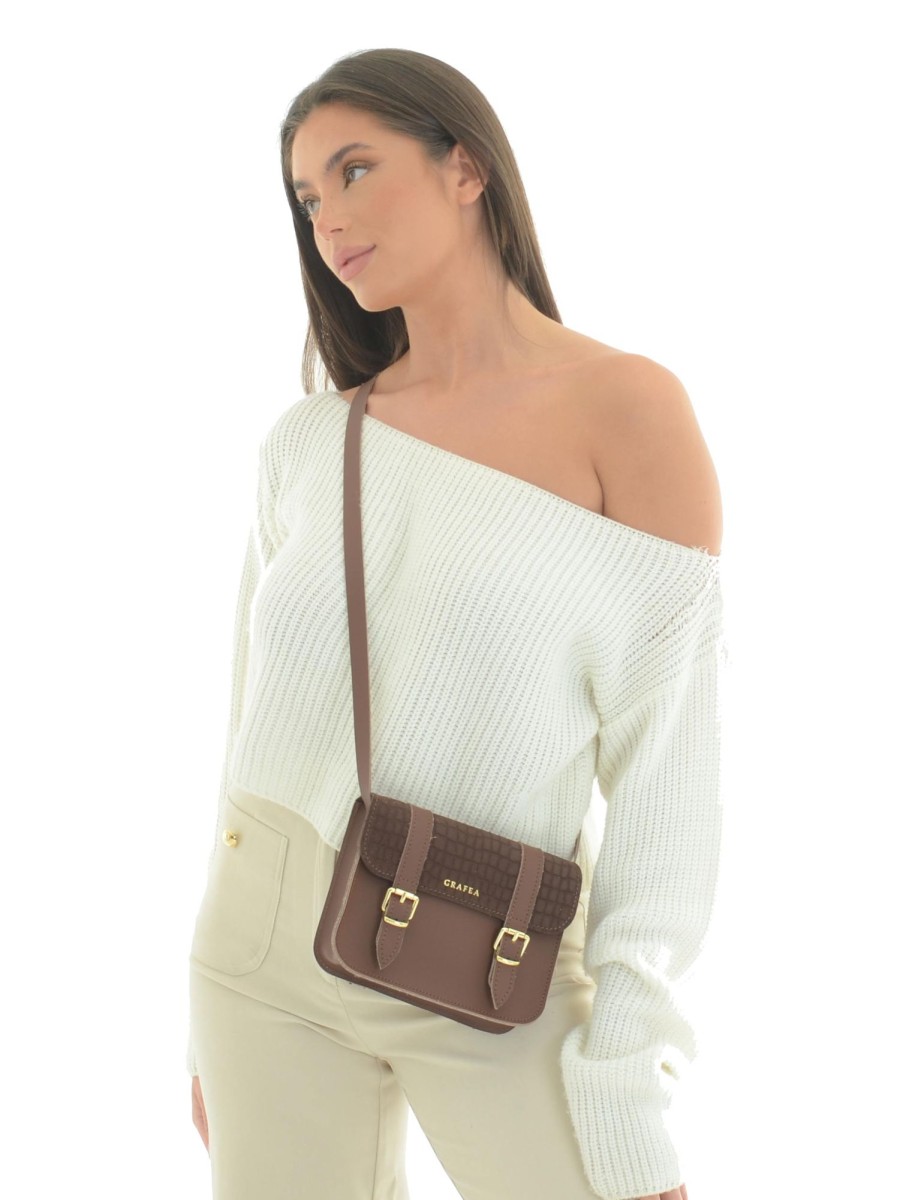 Women Grafea Mini Satchel | Mini Satchel Suede Brown