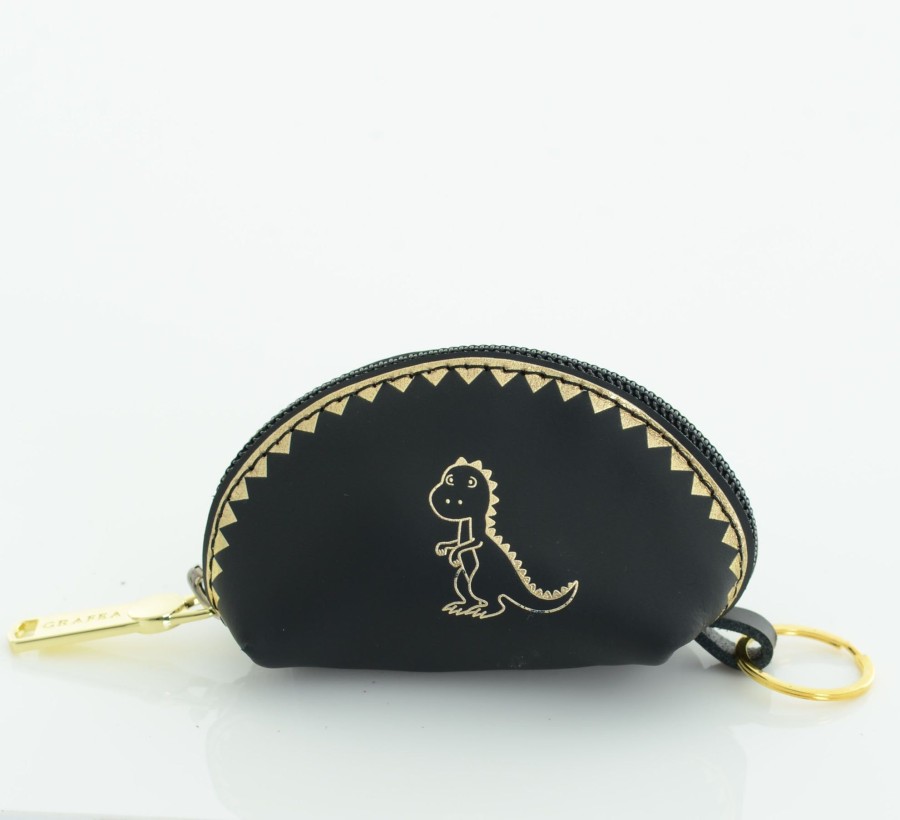 Women Grafea Keyring Purse | Keyring Purse Dinosaur Black