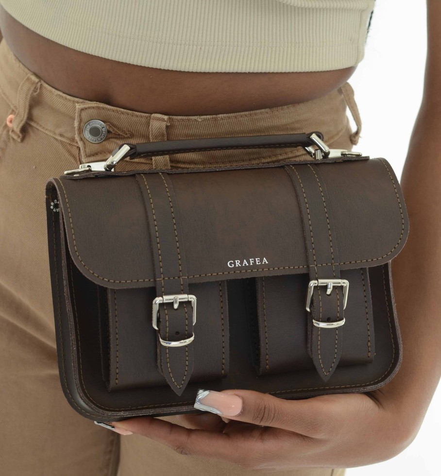 Women Grafea Micro Satchel | Micro Dark Brown