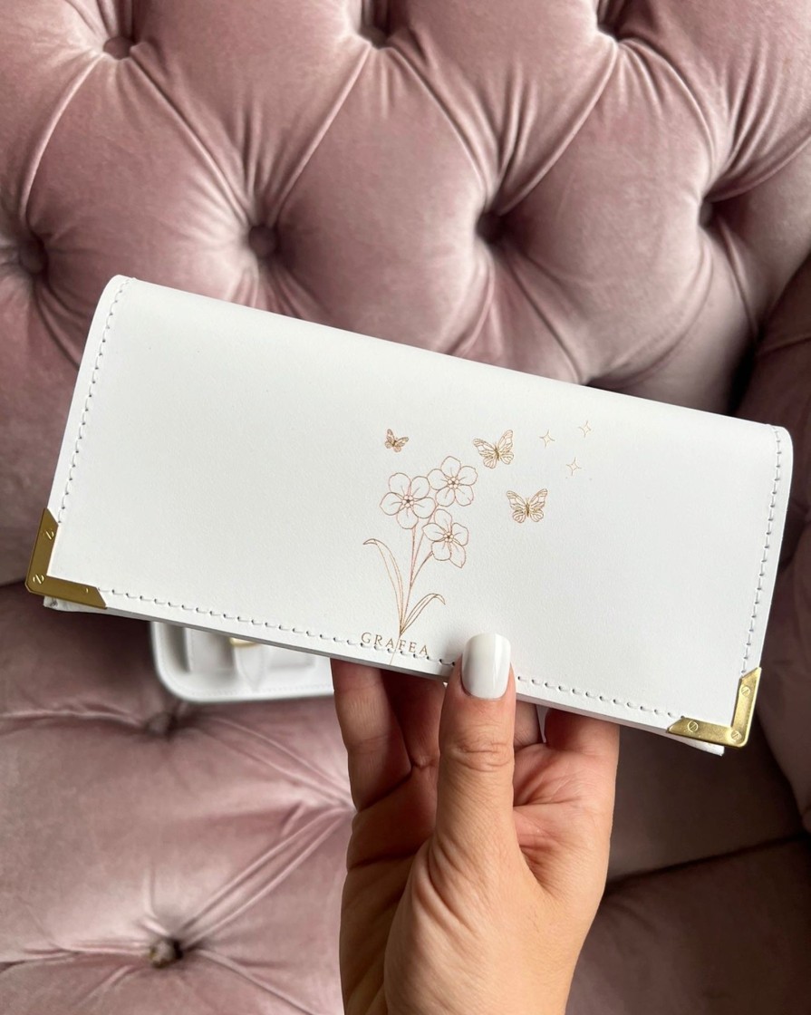 Women Grafea Wallets | Floral White Wallet