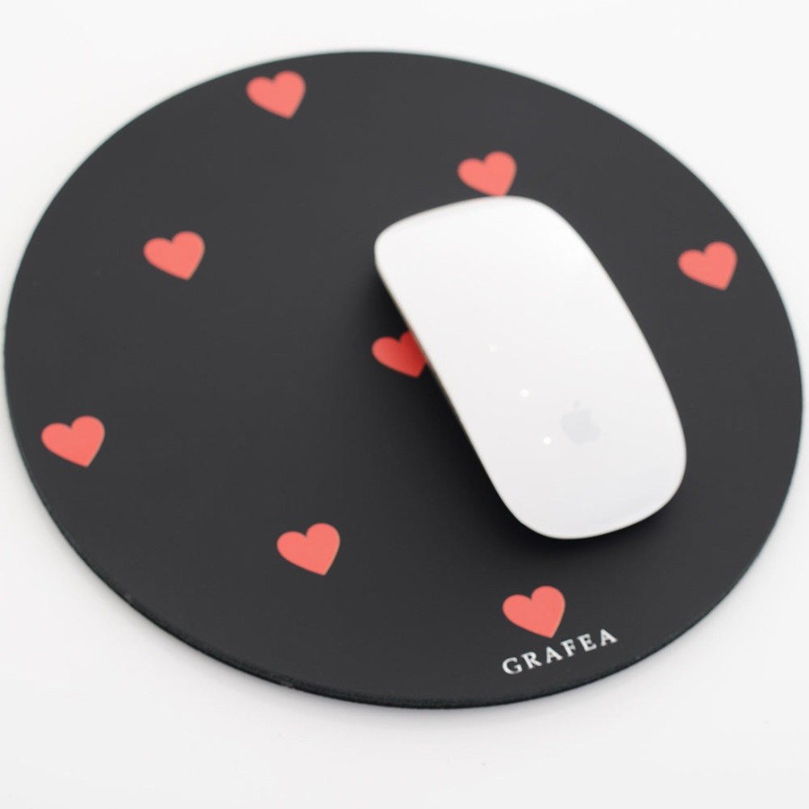 Women Grafea Mouse Pads | Red Hearts Mouse Pad