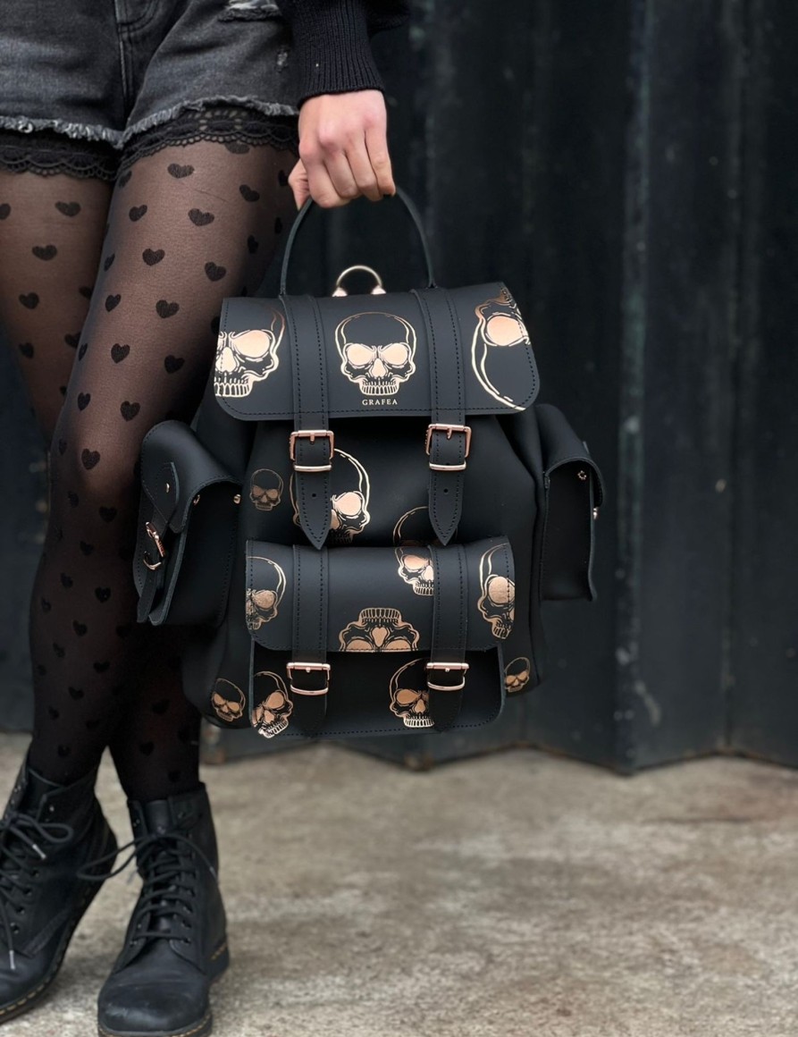 Women Grafea Halloween | Hari Ii Rose Gold Skulls