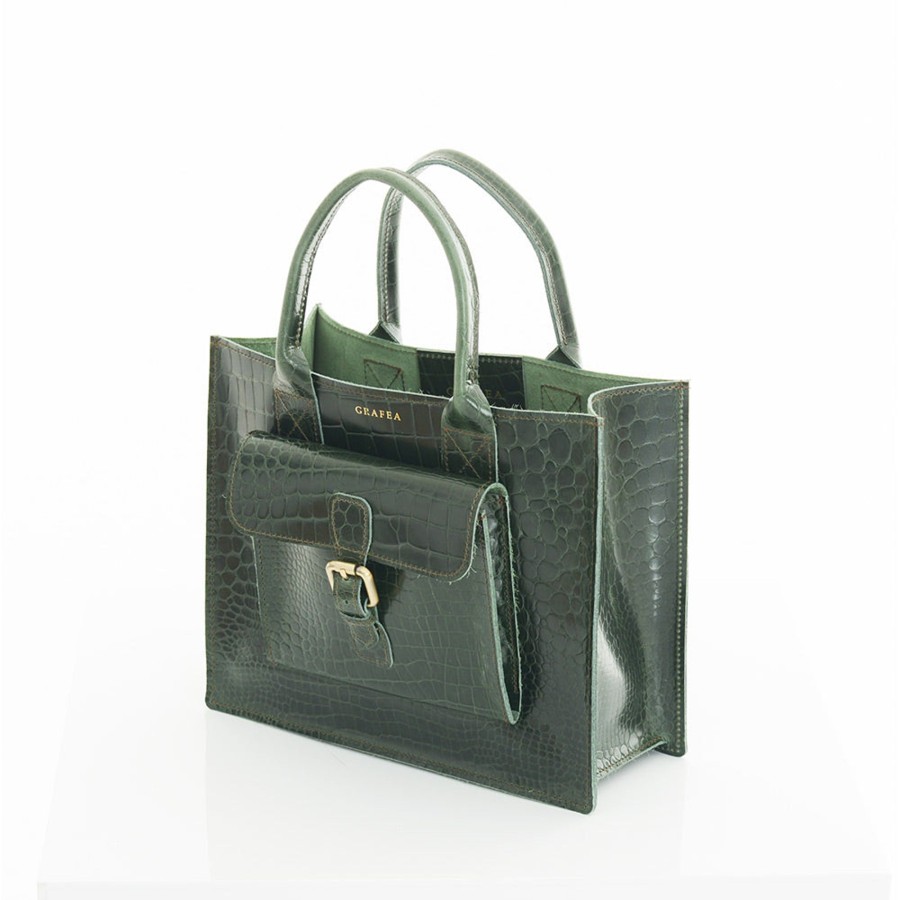 Women Grafea Lana | Lana Croc Dark Green